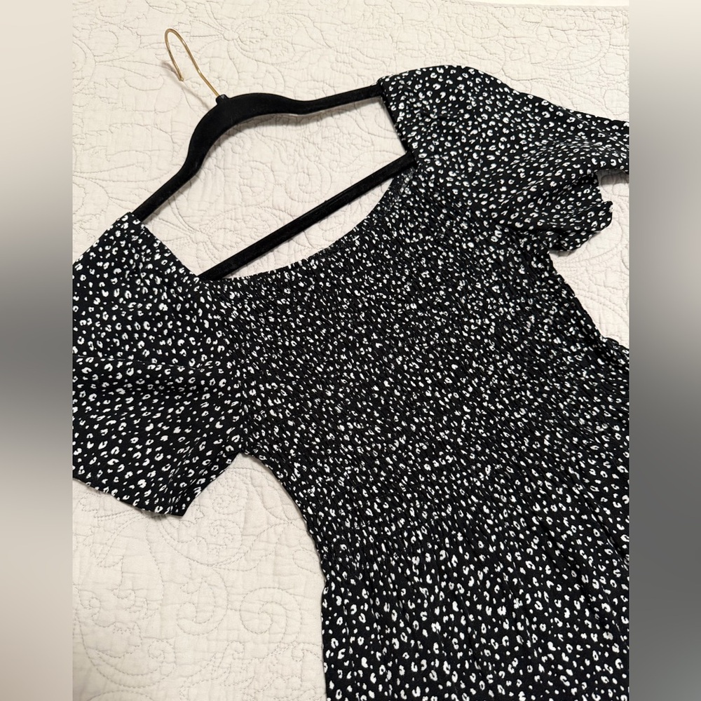 Black and White Patterned Dress